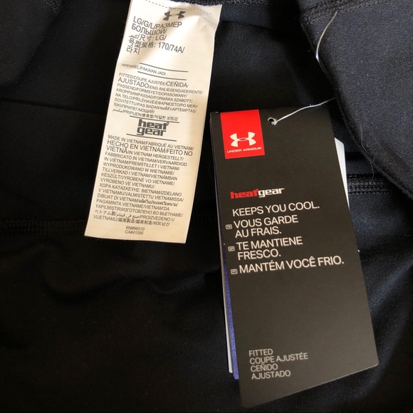 L Under Armour Black HeatGear Leggings - Picture 5 of 7
